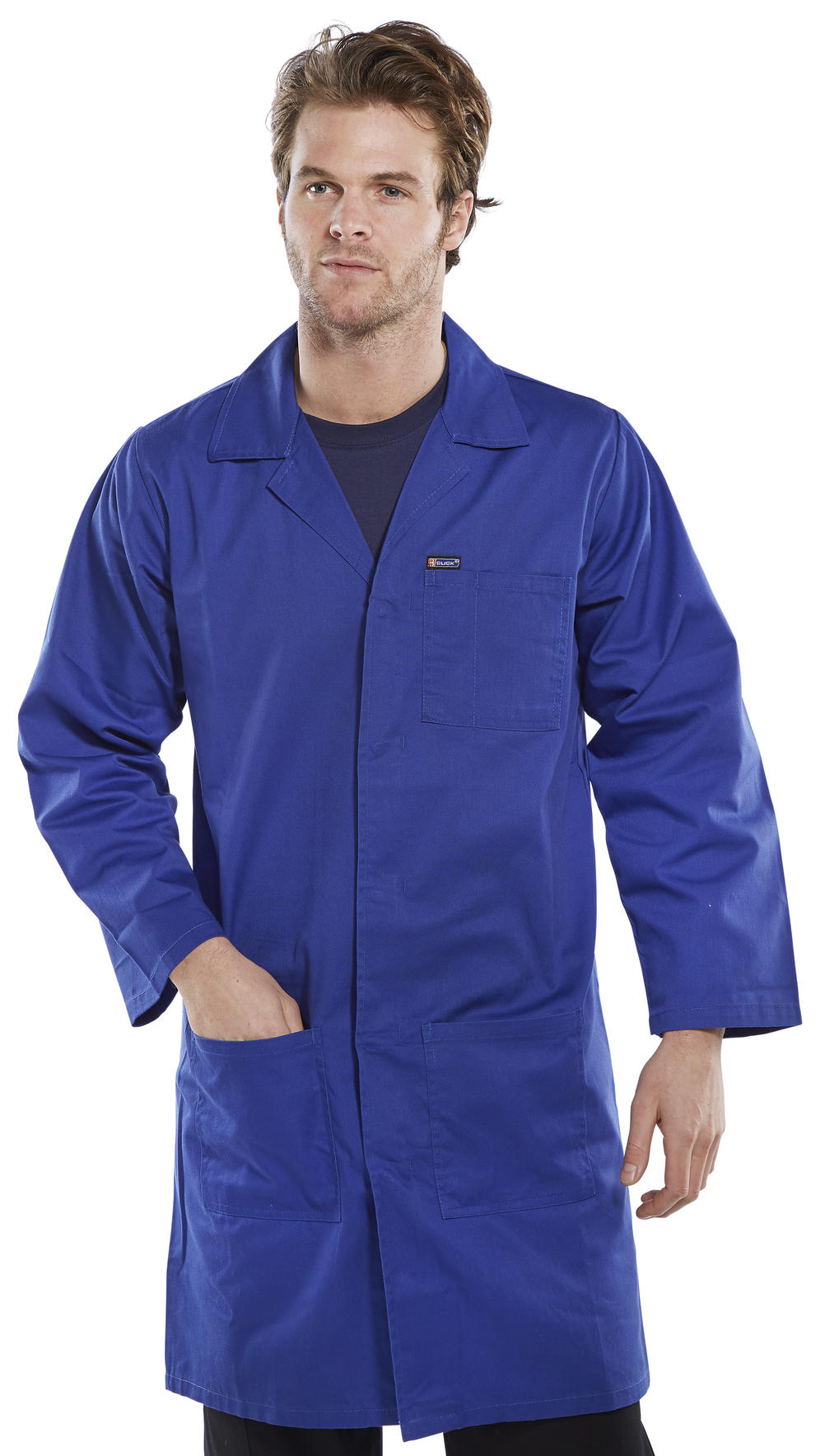 Beeswift Poly Cotton Warehouse Coat Royal Blue