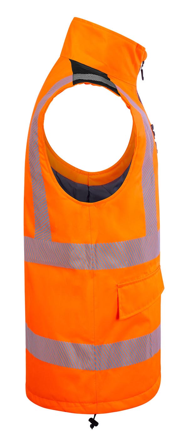 Mens Two-Tone Bodywarmer Orange / Black