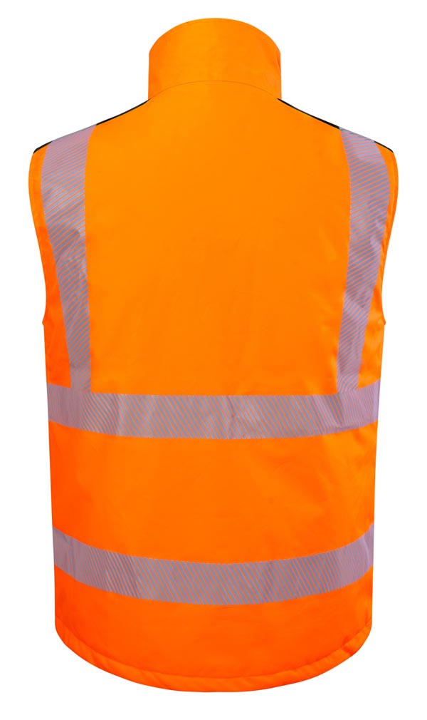 Mens Two-Tone Bodywarmer Orange / Black