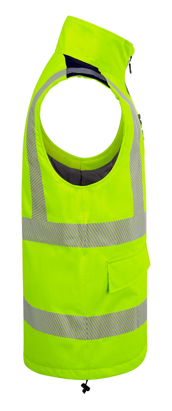 Mens Two-Tone Bodywarmer Saturn Yellow / Navy