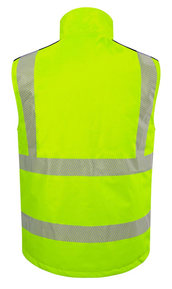 Mens Two-Tone Bodywarmer Saturn Yellow / Navy