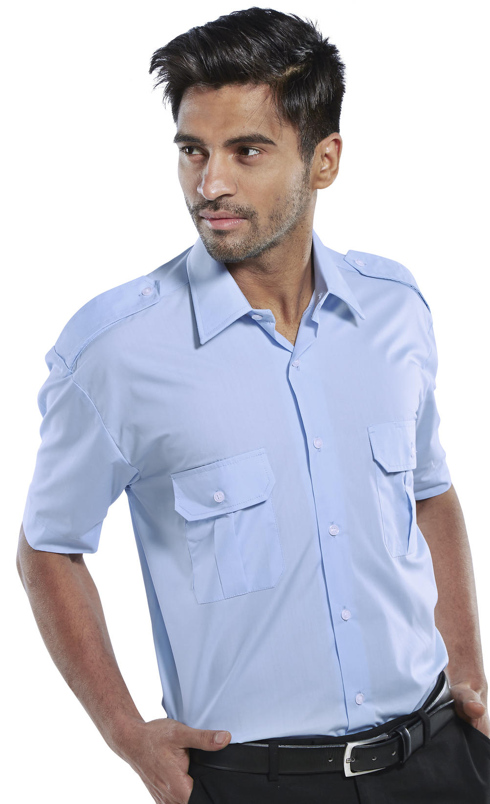 Beeswift Pilot Shirt Short Sleeve Sky Blue