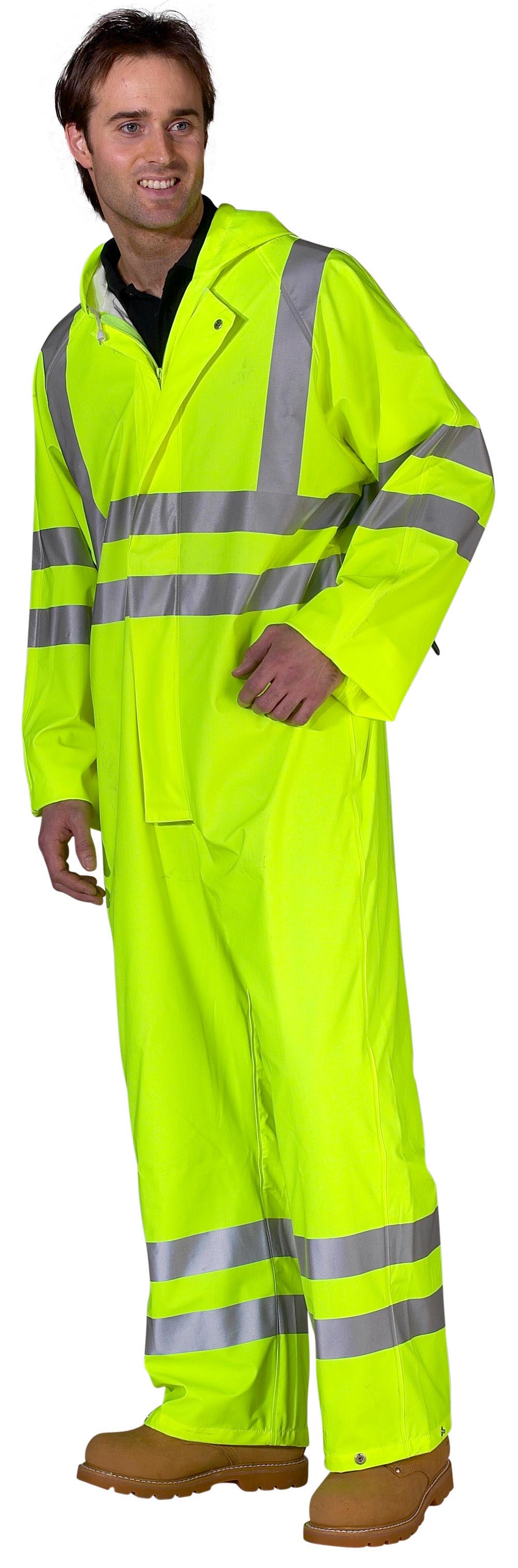 Beeswift Hi-Vis Pu Breathable Coverall Saturn Yellow