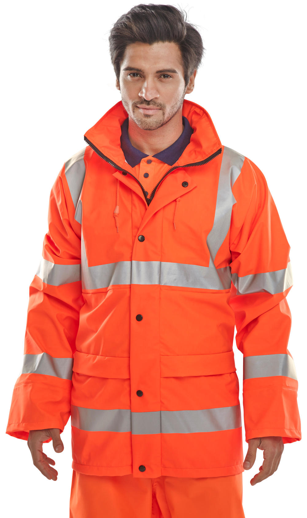 Beeswift Hi-Vis Pu Jacket Orange