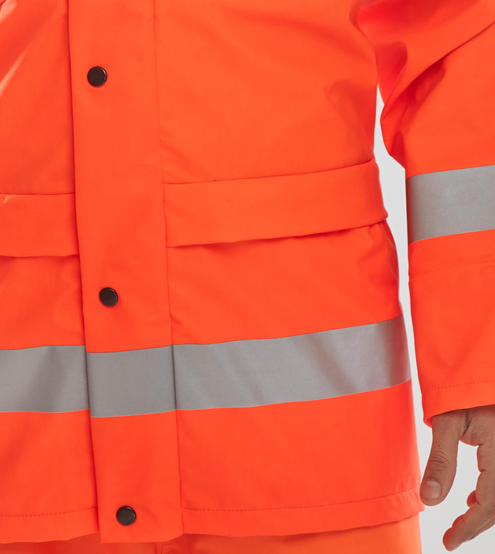 Beeswift Hi-Vis Pu Jacket Orange