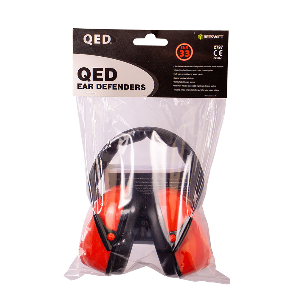 Beeswift Qed Snr33 Comfort Ear Defenders Red