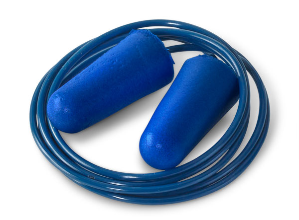 Beeswift Qed Disposable Foam Corded Detectable Ear Plugs Blue