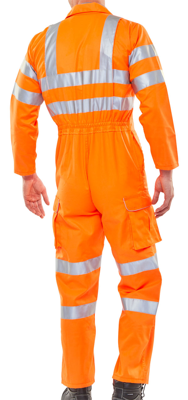 Beeswift Hi-Vis Railspec Coverall Orange