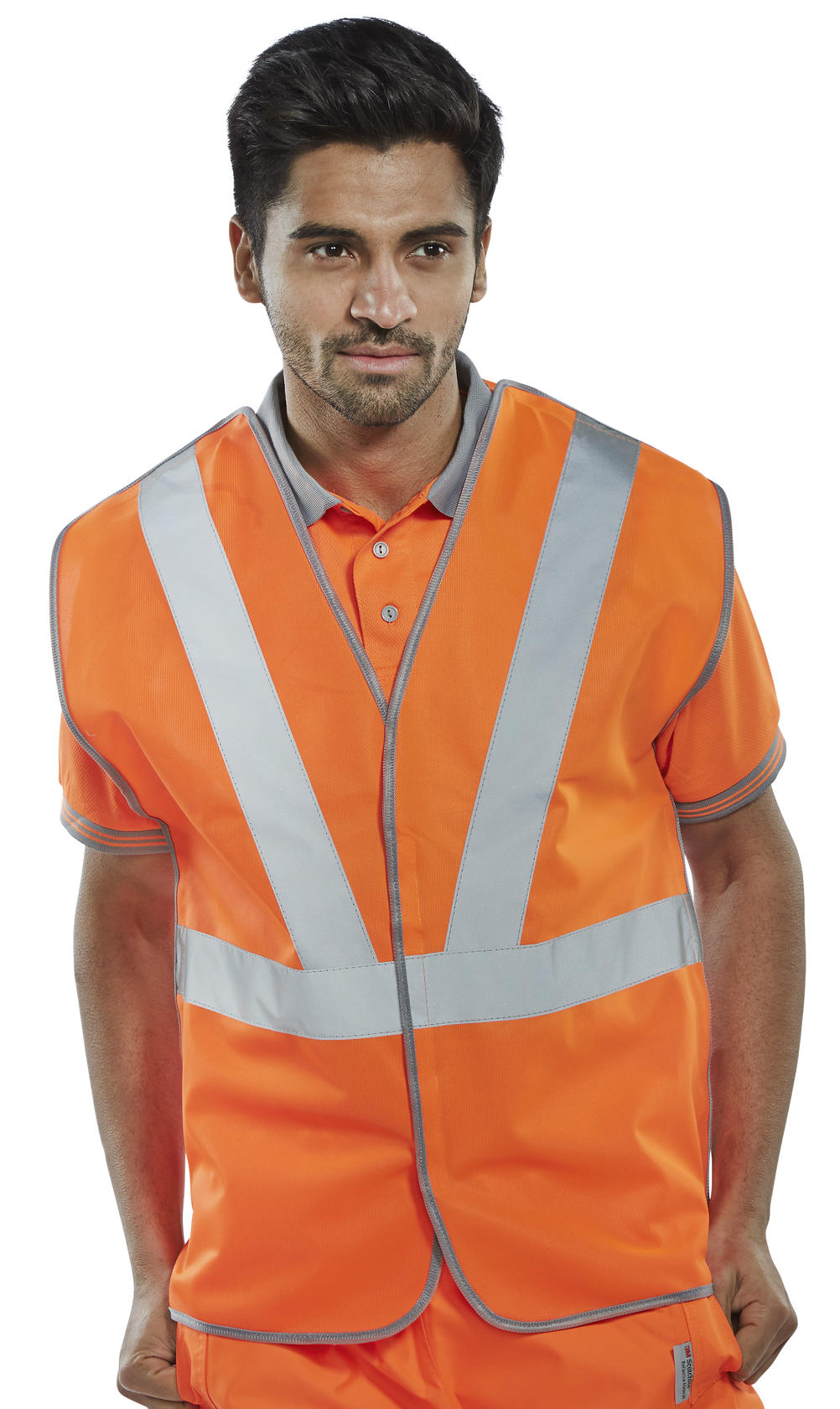 Beeswift Hi-Vis Rail Spec Vest (Polyester) Orange