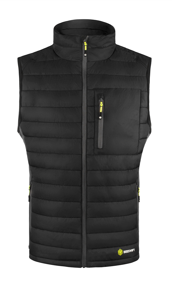 Beeswift Flex Workwear Padded Bodywarmer Black/Grey