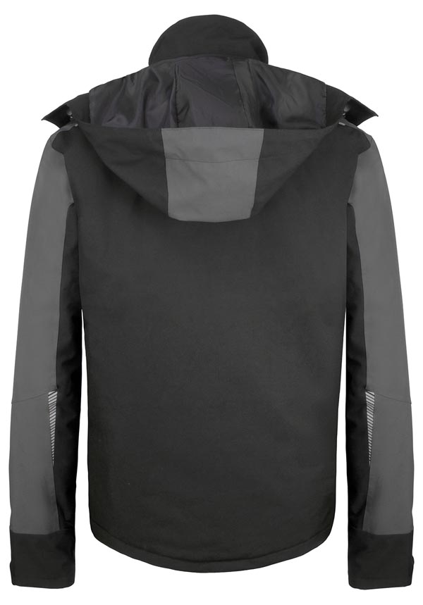 Beeswift Padded Rain Jacket Black/Grey