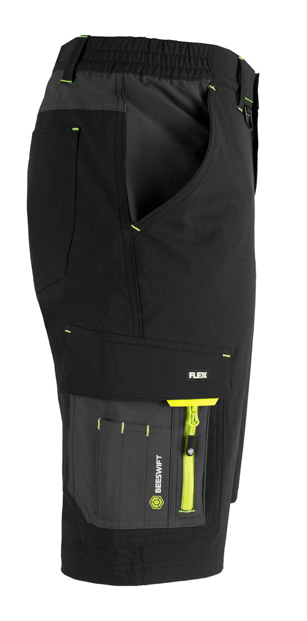 Beeswift Flex Workwear Shorts Black/Grey