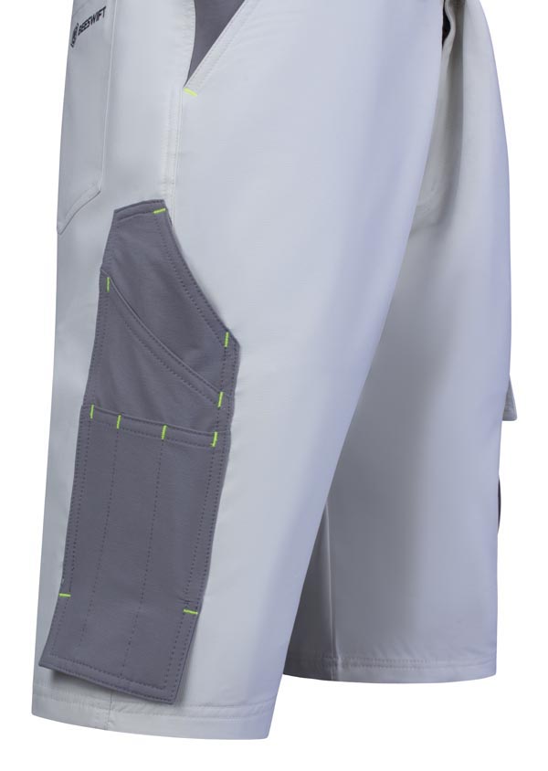 Beeswift Flex Workwear Shorts White/Grey