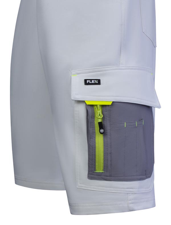 Beeswift Flex Workwear Shorts White/Grey