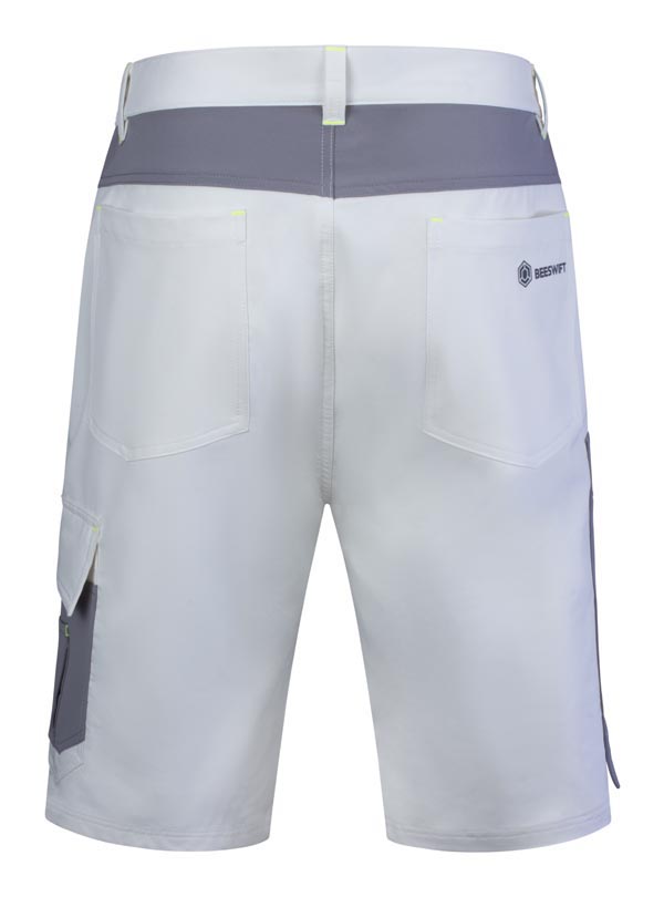Beeswift Flex Workwear Shorts White/Grey