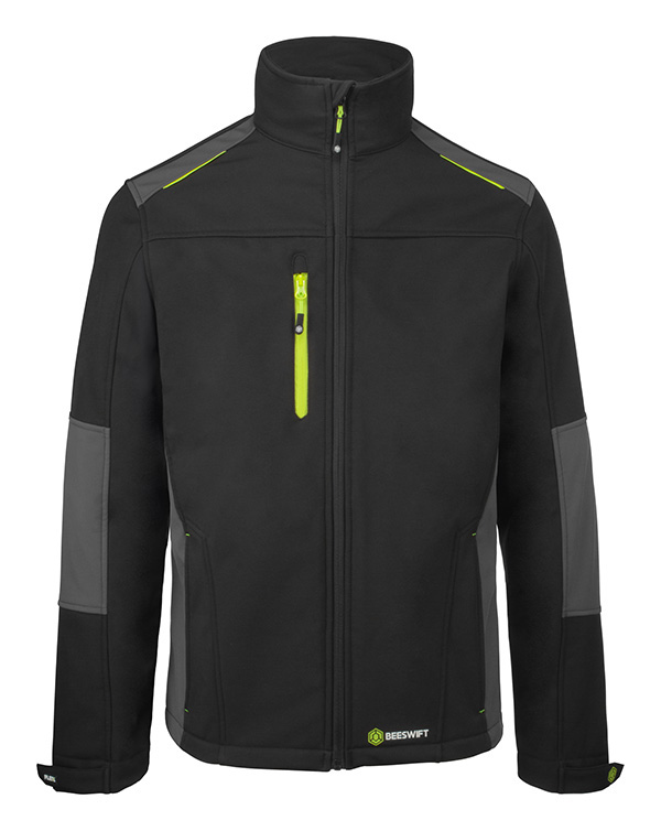 Beeswift Flex Softshell Jacket Black/Grey