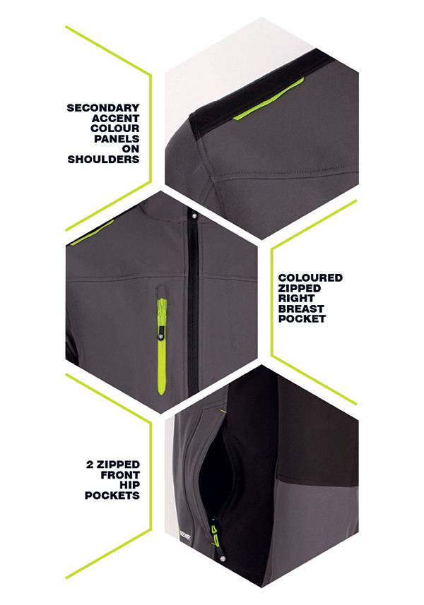 Beeswift Flex Softshell Jacket Grey / Black