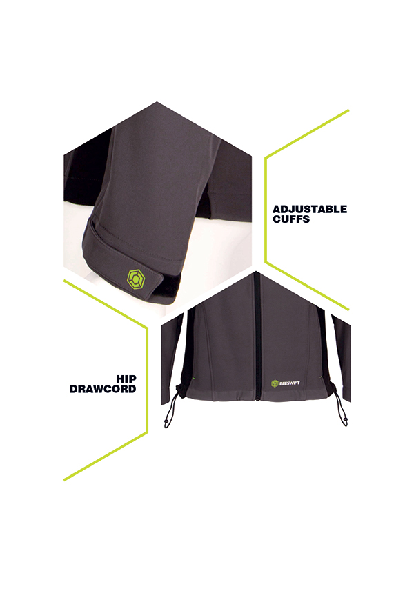 Beeswift Flex Softshell Jacket Grey / Black