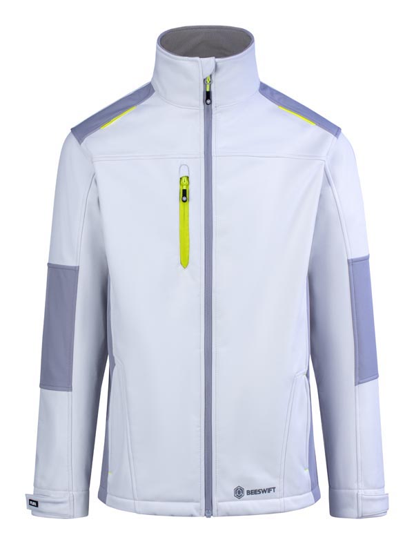 Beeswift Flex Softshell Jacket White/Grey