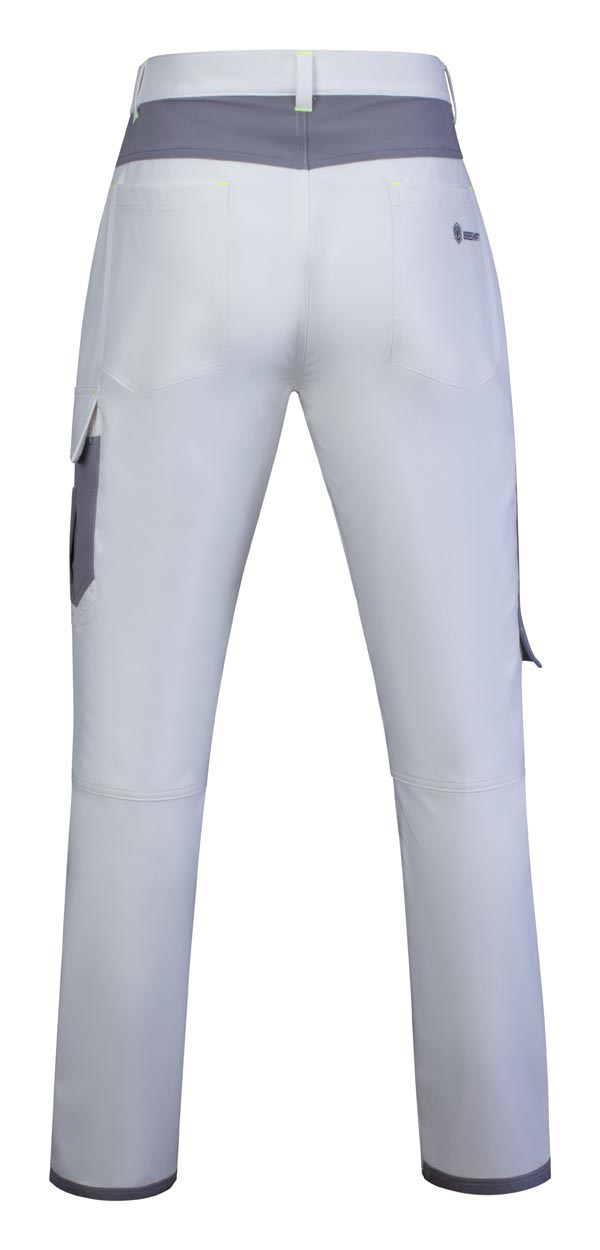 Beeswift Flex Workwear Trousers White/Grey