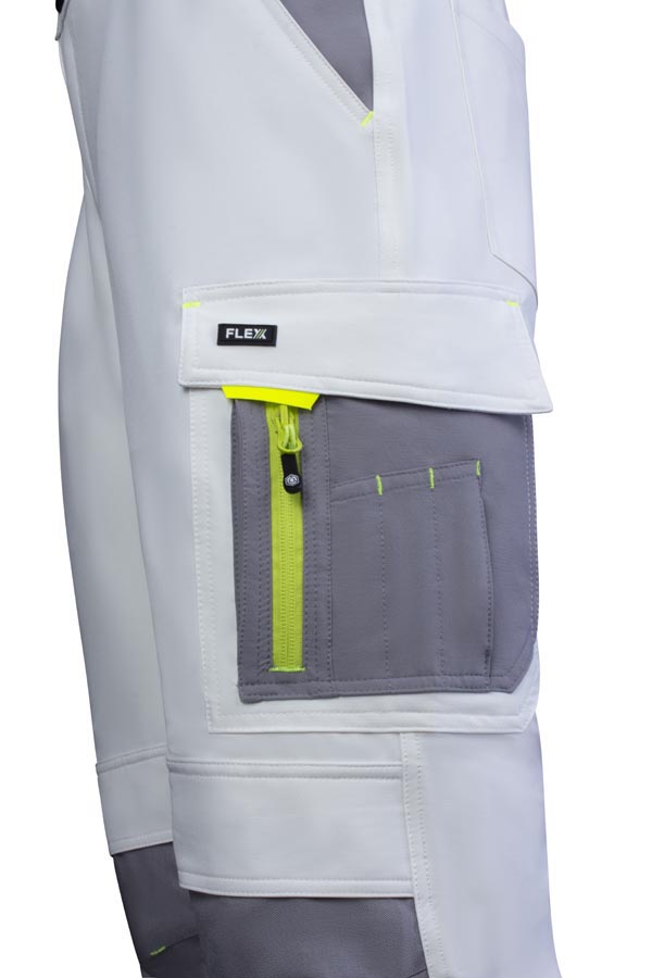 Beeswift Flex Workwear Trousers White/Grey
