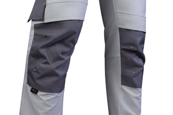 Beeswift Flex Workwear Trousers White/Grey