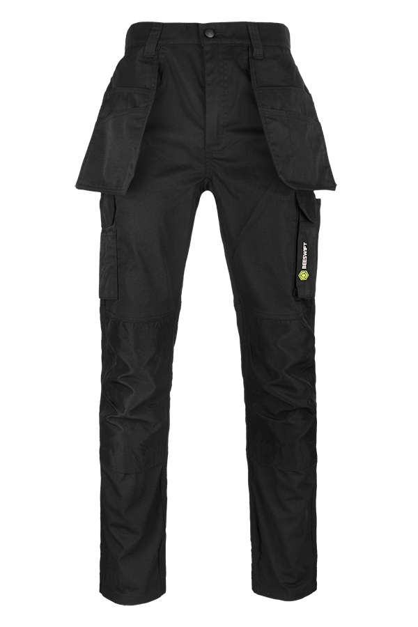 Beeswift Burgos Stretch Ripstop Holster Work Trousers Black