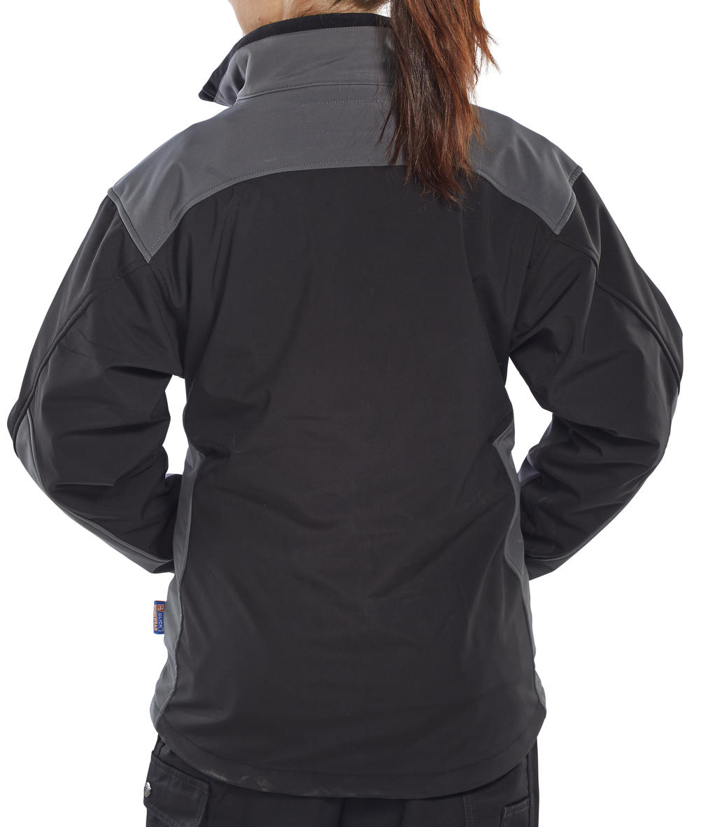 Beeswift Two-Tone Soft Shell Jacket Black/Grey