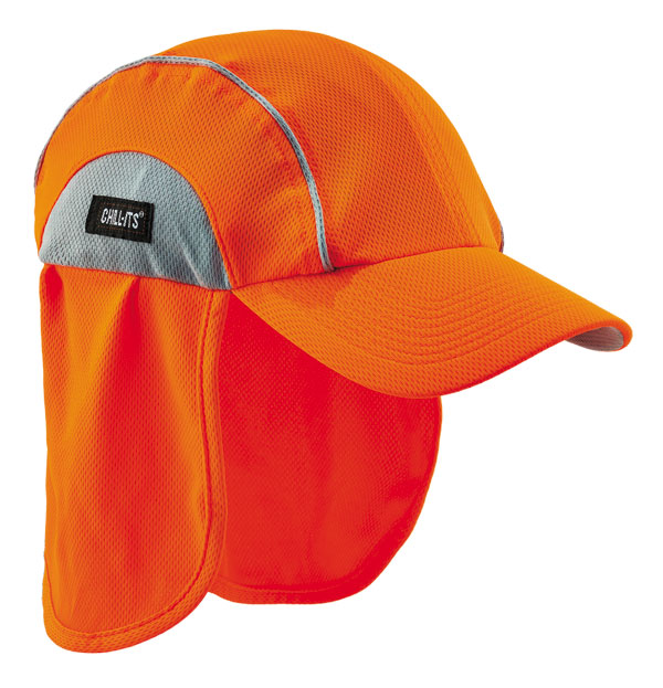 Ergodyne High Performance Baseball Cap With Neck Shade Orange