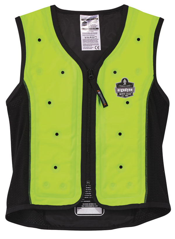 Ergodyne Premium Dry Evaporate Cooling Vest Lime Green Ergodyne Premium Dry Evaporate Cooling Vest Lime Green