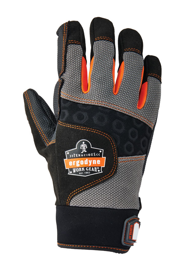 Ergodyne Full Finger Anti Vibration Glove Black/Grey Ergodyne Full Finger Anti Vibration Glove Black/Grey