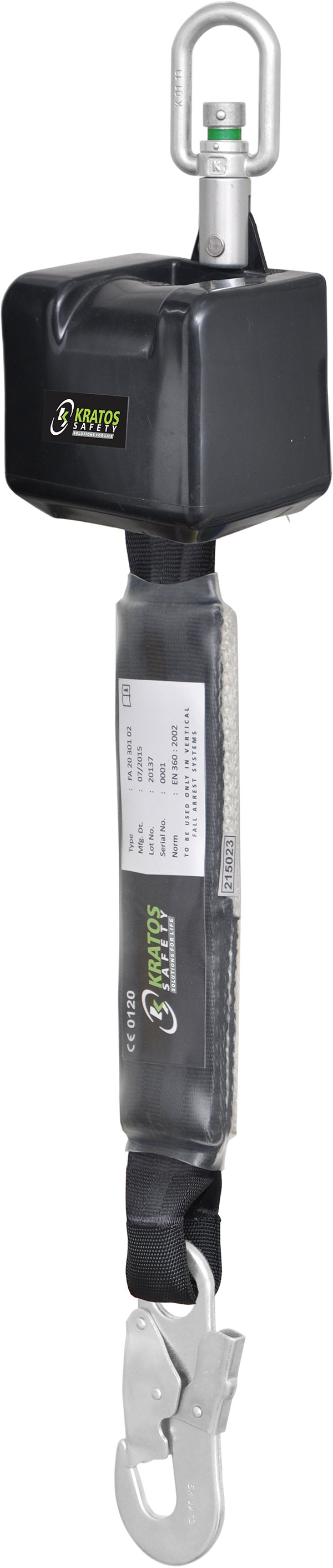 Kratos 2.5 Meter Fall Arrest Block Black