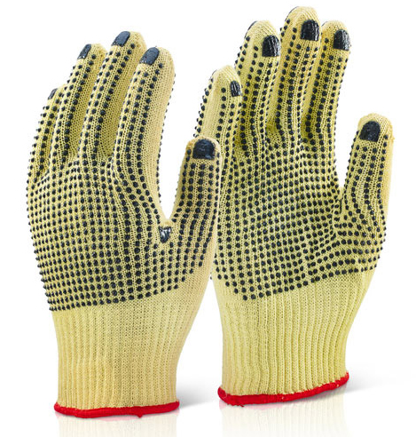 Beeswift Reinforced Medium Weight Dotted Gloves Yellow Beeswift Reinforced Medium Weight Dotted Gloves Yellow
