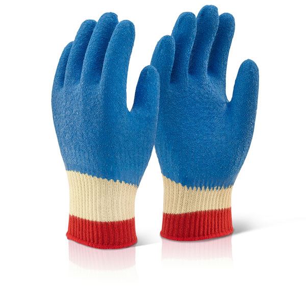 Beeswift Reinforced Latex Gloves Full Cuff Blue Beeswift Reinforced Latex Gloves Full Cuff Blue