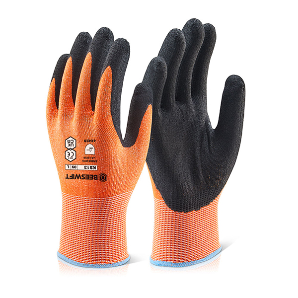 Beeswift Kutstop Micro Foam Nitrile Amber Cut Level 3 Gloves Amber Beeswift Kutstop Micro Foam Nitrile Amber Cut Level 3 Gloves Amber