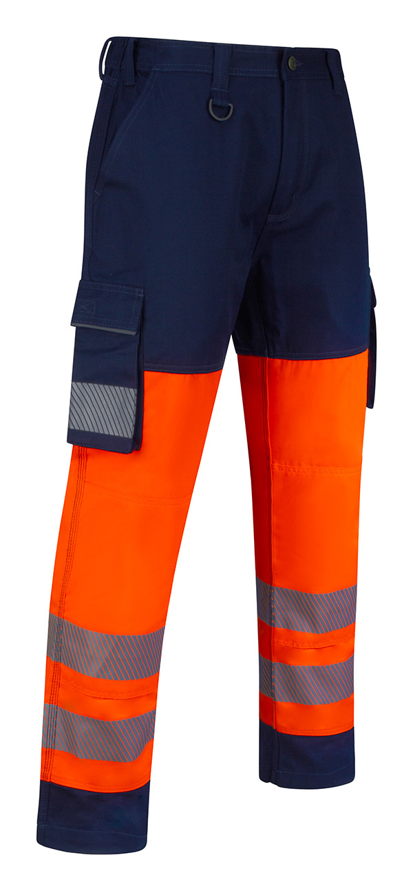 Beeswift Guardian Hi-Vis Safety Combat Trousers Orange / Navy Beeswift Guardian Hi-Vis Safety Combat Trousers Orange / Navy