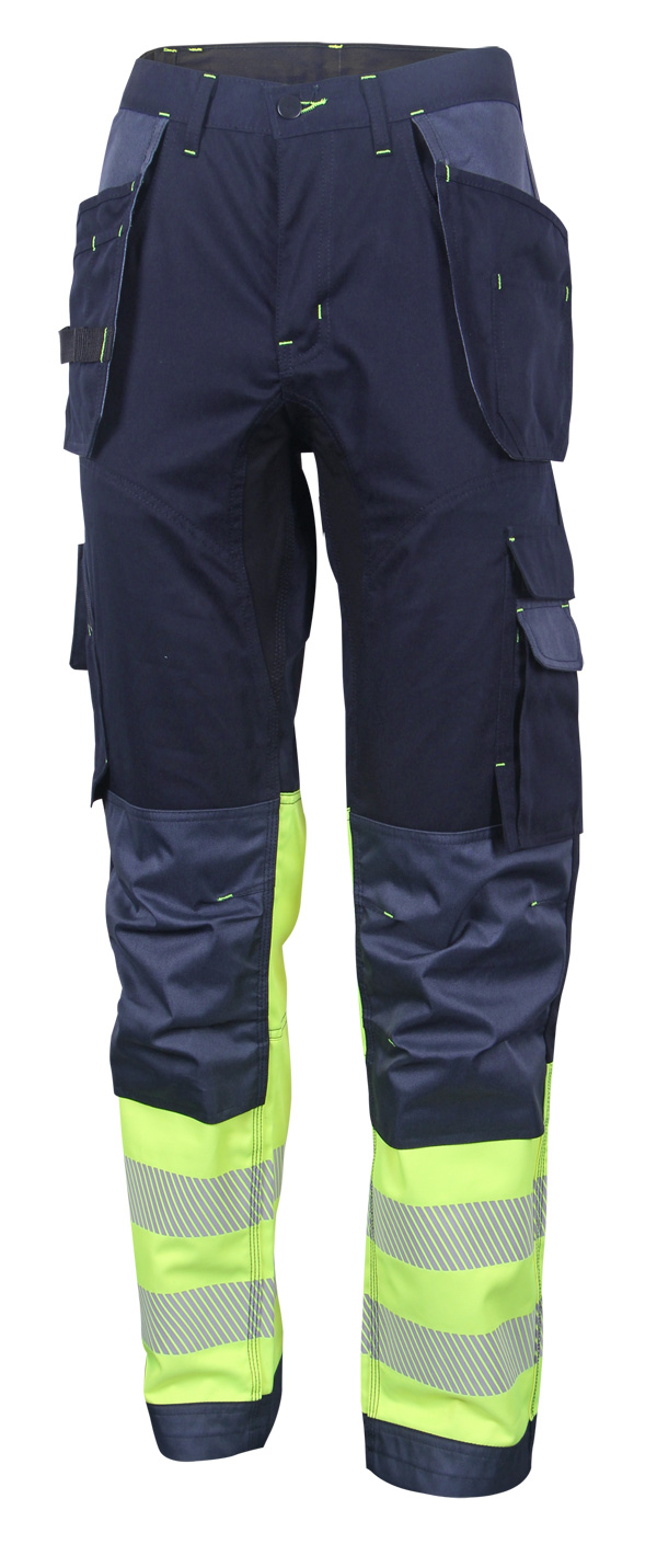 Beeswift Deltic Hi-Vis Two-Tone Trousers Saturn Yellow / Navy