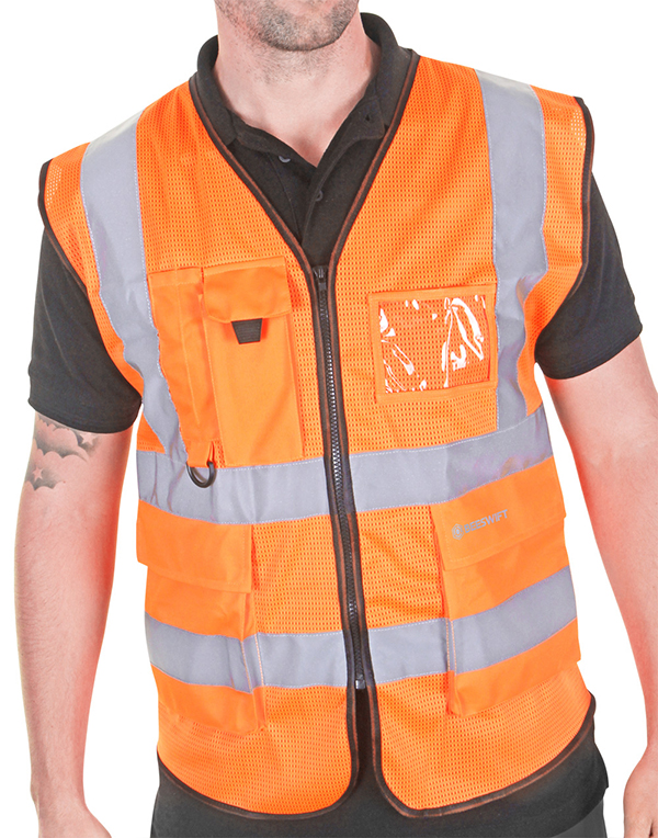 Beeswift Hi-Vis Executive Mesh Vest Orange Beeswift Hi-Vis Executive Mesh Vest Orange