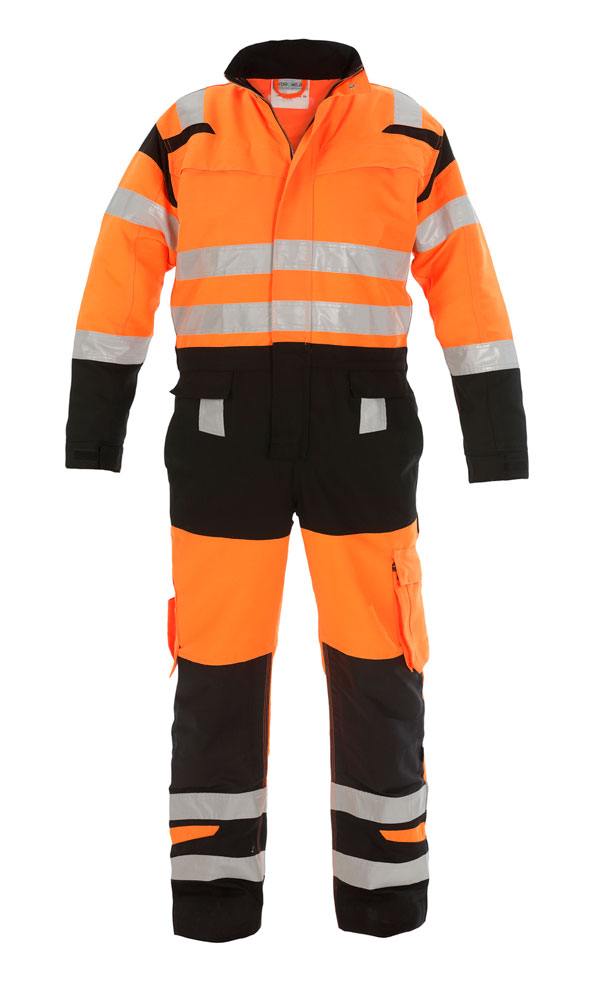 Hydrowear Hove Hi-Vis Two-Tone Coverall Orange / Black