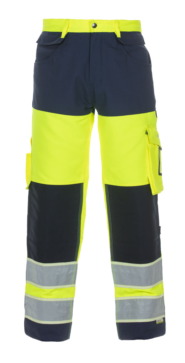 Hydrowear Idstein Hi-Vis Gid Two Tone Trousers Saturn Yellow / Navy