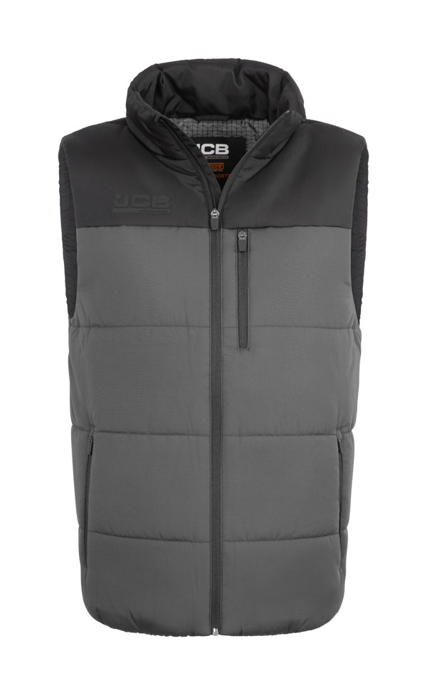 Jcb Workwear Unisex Padded Gilet Grey / Black