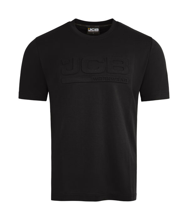 Jcb Workwear Unisex 3D Embossed T-Shirt Black