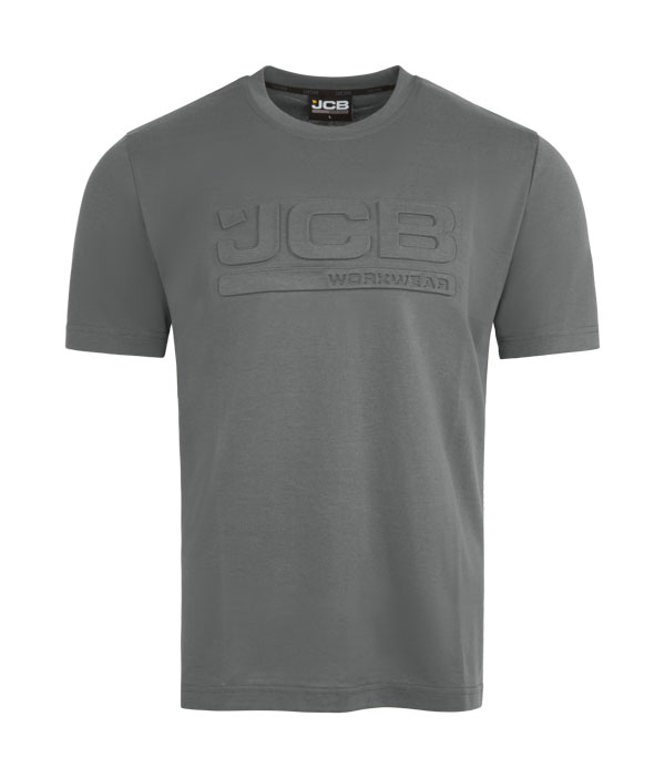 Jcb Workwear Unisex 3D Embossed T-Shirt Grey
