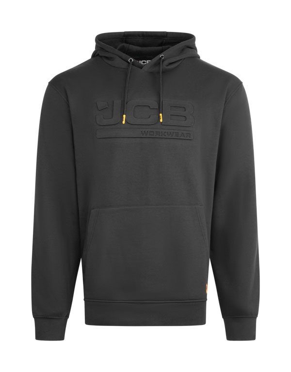 Jcb Workwear Unisex Embossed Hoody Black