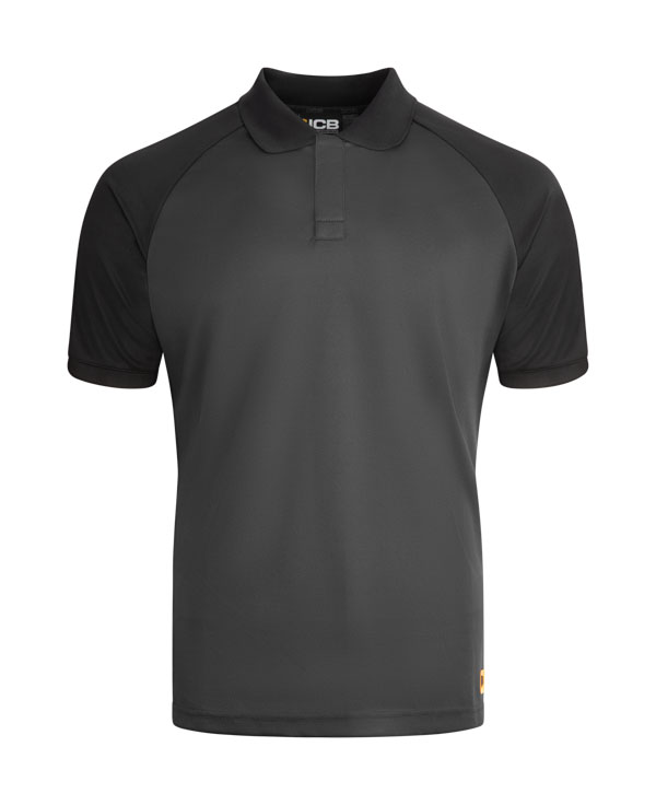 Jcb Workwear Unisex Classic Collar Polo Shirt Grey / Black Jcb Workwear Unisex Classic Collar Polo Shirt Grey / Black