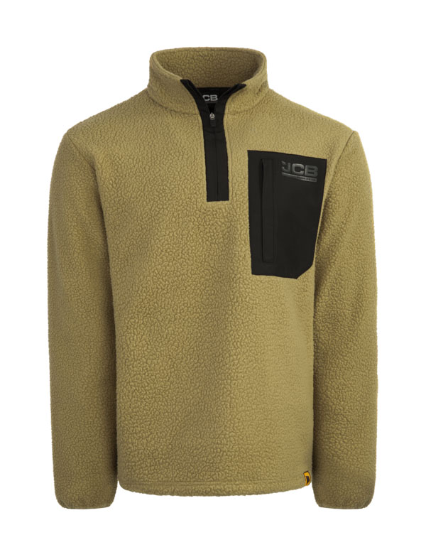 Jcb Workwear Unisex Borg Fleece Olive Green