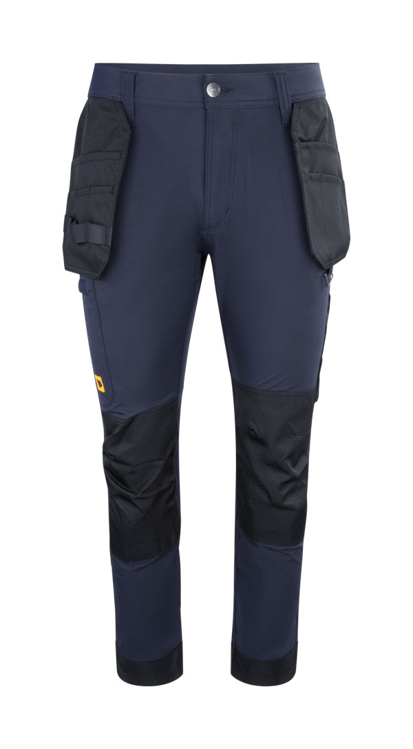 Jcb Workwear Mens Stretch Holster Pocket Trousers Navy Blue