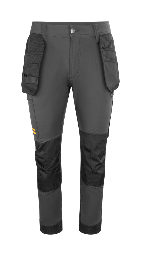 Jcb Workwear Mens 4-Way Stretch Holster Pocket Trousers Dark Shadow Jcb Workwear Mens 4-Way Stretch Holster Pocket Trousers Dark Shadow