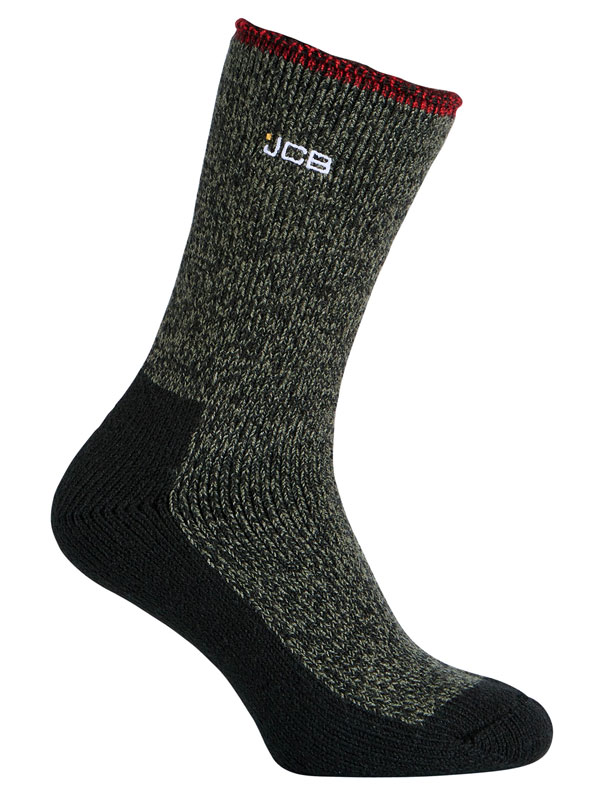 Jcb Workwear Thermasocks With Extended Achilles Khaki/Black