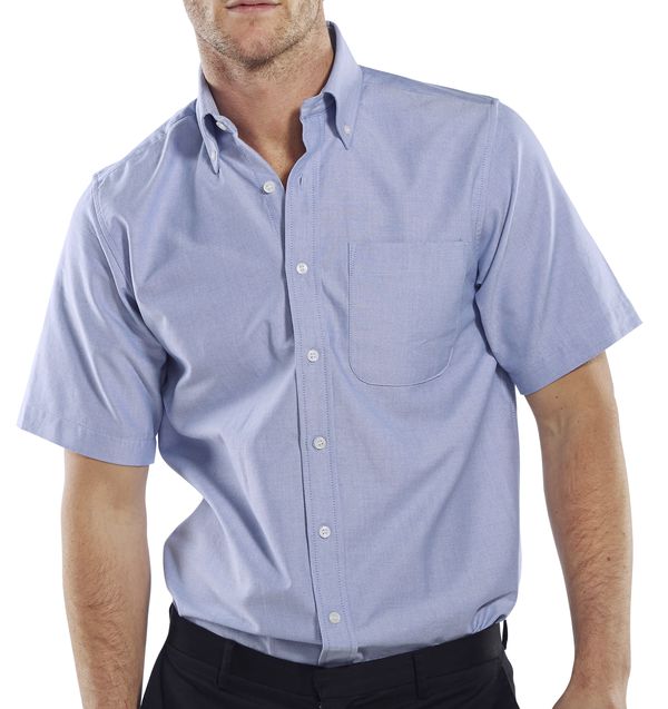 Beeswift Oxford Shirt Short Sleeve Blue Beeswift Oxford Shirt Short Sleeve Blue
